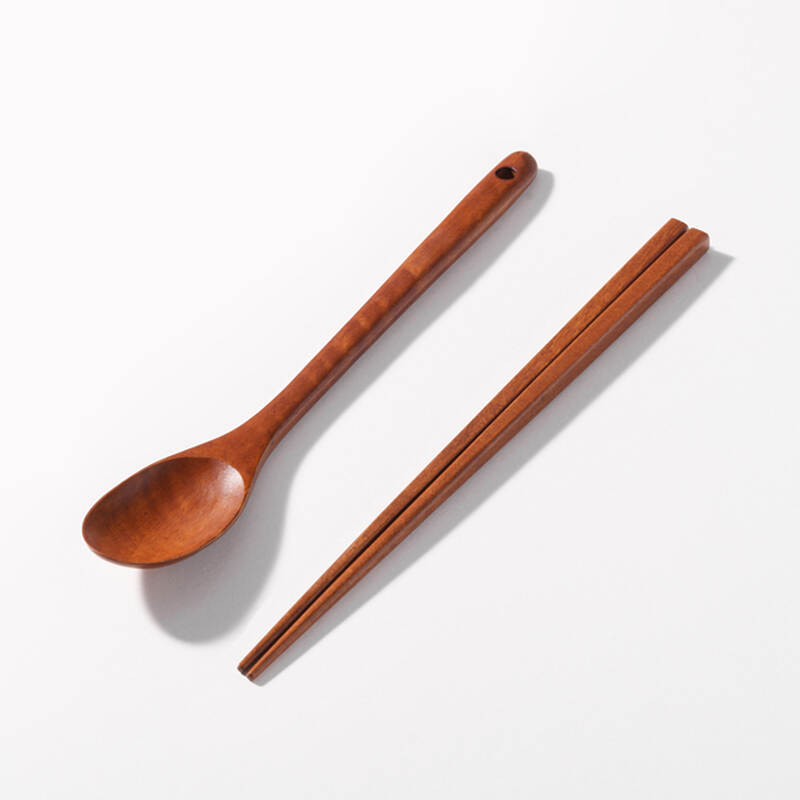 Bộ Muỗng Đũa Múc/Gắp Thức Ăn Bằng Gỗ Rose Wood - 24x4.3cm - F00091, , large image number null